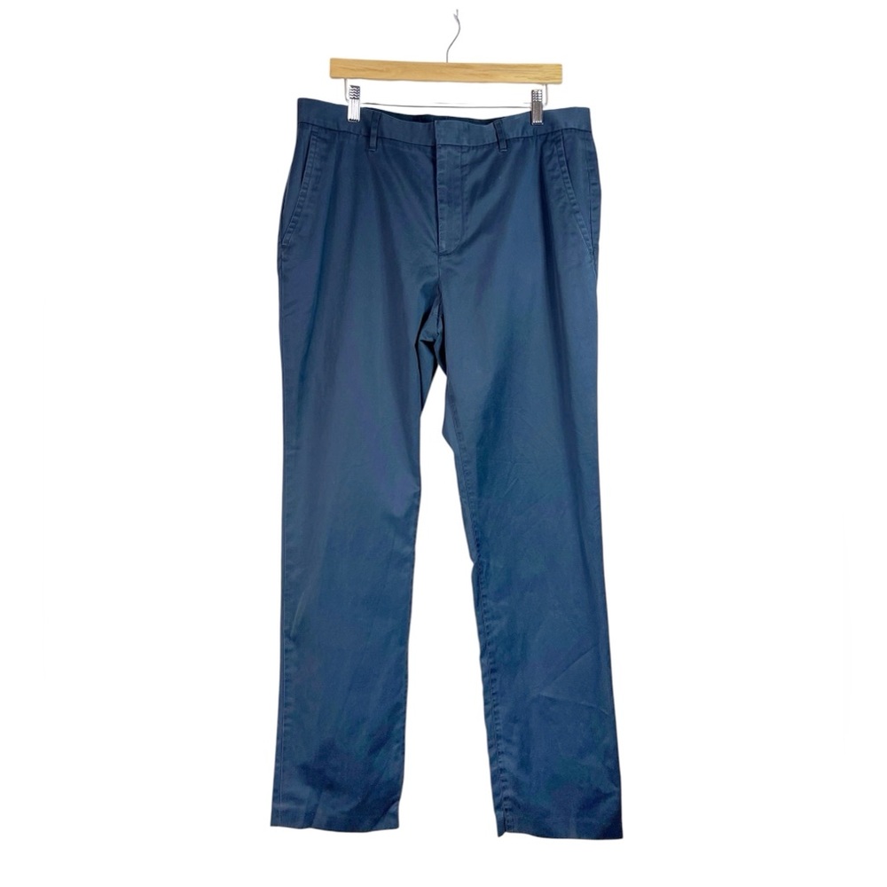 Bonobos Mens Straight Leg Blue Chino Pants Preppy Size 36/34 Cotton Classic